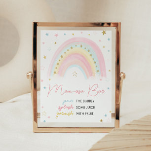 Boho Rainbow Baby Shower Mum Osa Bar Poster