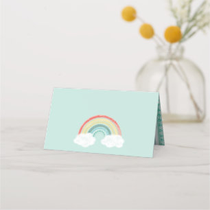 Boho Rainbow Baby Shower Place Card