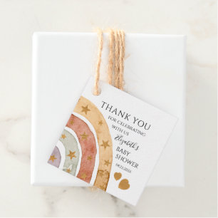 Boho Rainbow Baby Shower Thank You    Favour Tags