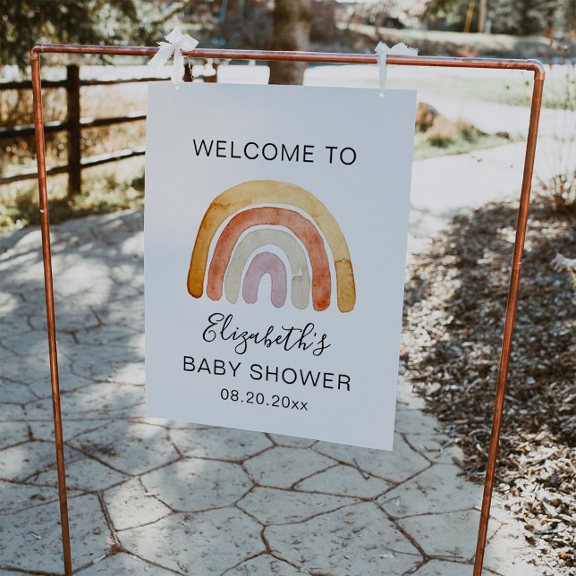 Boho Rainbow Baby Shower Welcome Sign  (Creator Uploaded)