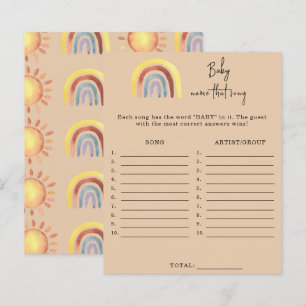 Boho Rainbow Baby Song Baby shower game
