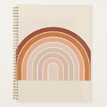 Boho Rainbow Beige Terracotta Planner<br><div class="desc">Rainbow - Boho Rainbow – Abstract Arches – Neutral Beige / Terracotta.</div>