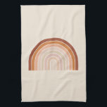 Boho Rainbow Beige Terracotta Tea Towel<br><div class="desc">Rainbow - Boho Rainbow – Abstract Arches – Neutral Beige / Terracotta.</div>