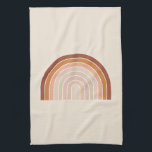 Boho Rainbow Beige Terracotta Tea Towel<br><div class="desc">Rainbow - Boho Rainbow – Abstract Arches – Neutral Beige / Terracotta.</div>