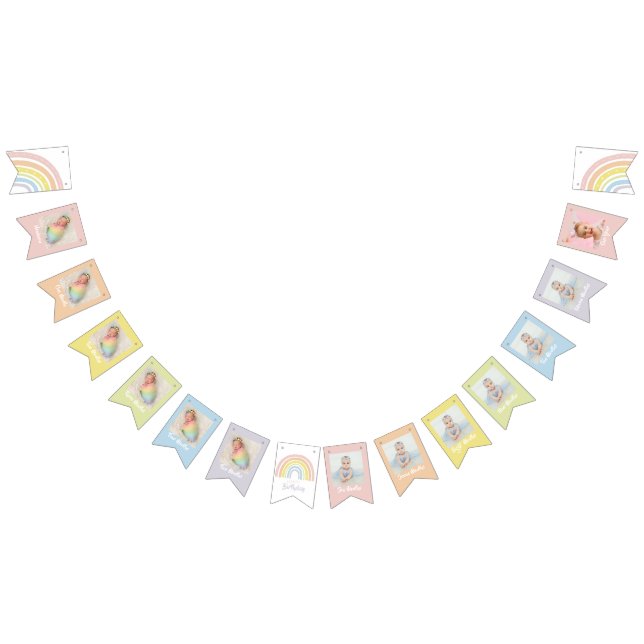 Boho Rainbow Birthday Banner | First Birthday (All)