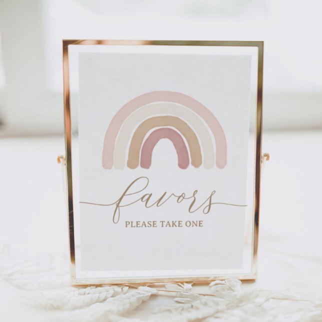 Boho Rainbow Birthday Favours Sign (Creator Uploaded)