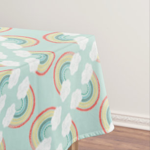 Boho Rainbow Birthday Party Kids Tablecloth