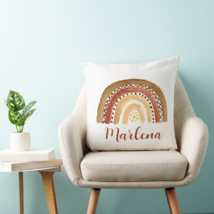 Boho Rainbow Bohemian Baby Nursery Neutral Sun Cushion