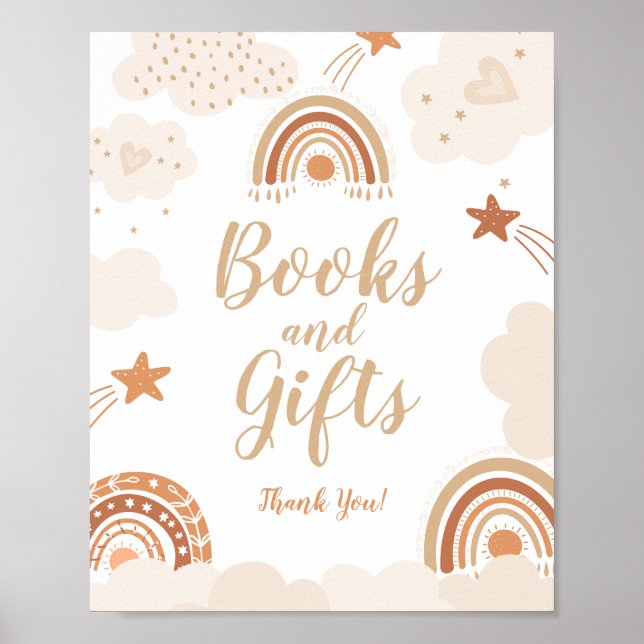 Boho Rainbow Books and Gifts Sign (Front)