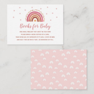 Boho Rainbow Books For Baby Card