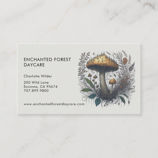 Boho Rainbow Child Daycare Business Card (Front)