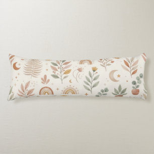 Boho Rainbow Desert Succulent and Sunflower Body Cushion