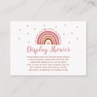 Boho Rainbow Display Shower Gifts Baby Shower Card