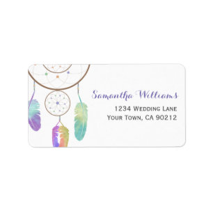 Boho Rainbow Dreamcatcher Label