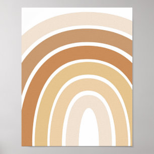 Boho Rainbow Earth Colours Poster