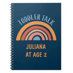 Boho Rainbow Funny Toddler Talk Personalised Notebook
