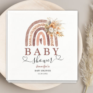 Boho Rainbow   Gender Neutral Baby Shower Napkin