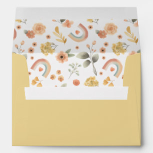 Boho Rainbow Girl Birthday Envelope – Watercolor P