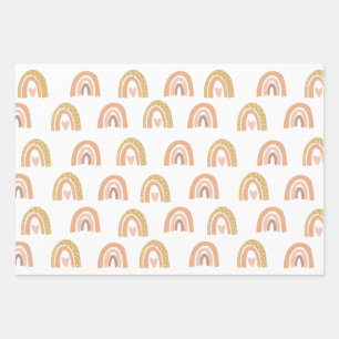 Boho Rainbow Girl Birthday Party Favours Wrapping Paper Sheet