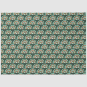 Boho Rainbow Green and Brown Tissue Paper