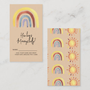 Boho rainbow how big is mummy's belly enclosure card