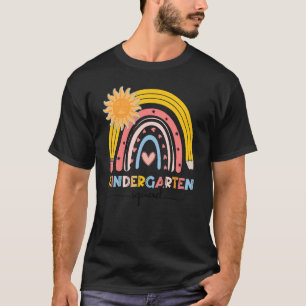Boho Rainbow Kindergarten Squad Teacher First Day T-Shirt