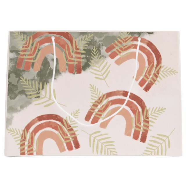 Boho Rainbow Large Gift Bag (Front)