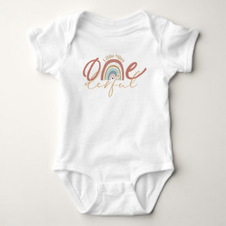 Boho Rainbow - Little Miss Onederful Baby Bodysuit
