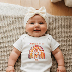 Boho Rainbow Loved Beyond Measure Fall Newborn Baby Bodysuit