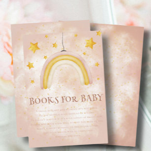 Boho rainbow magic gold stars dust Books for Baby  Enclosure Card