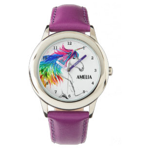 Boho Rainbow Magical Cute Girls Unicorn Kids Watch