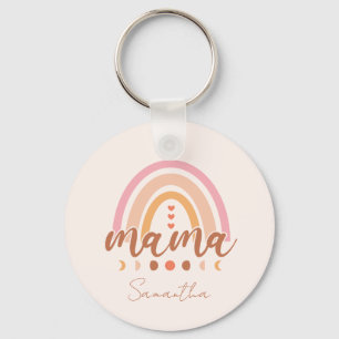 Boho Rainbow Mama Key Ring