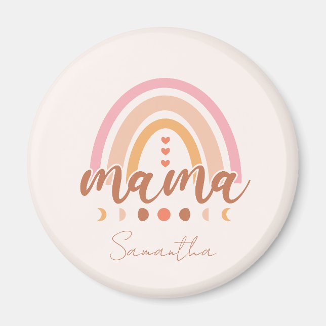 Boho Rainbow Mama Magnet (Front)