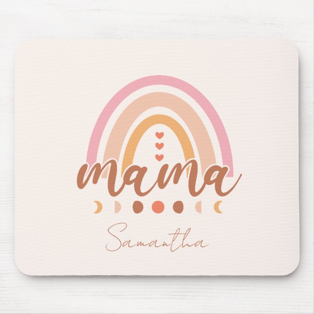 Boho Rainbow Mama Mouse Mat (Front)