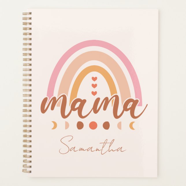 Boho Rainbow Mama Planner (Front)