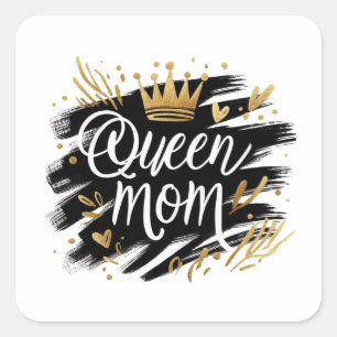 Boho Rainbow Mama - Warm Earthy Tones Design Square Sticker