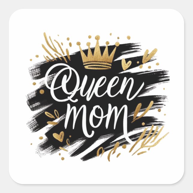 Boho Rainbow Mama - Warm Earthy Tones Design Square Sticker (Front)