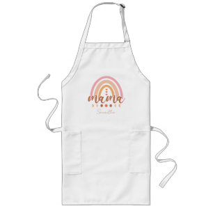 Boho Rainbow Mama with Moon Phases Long Apron