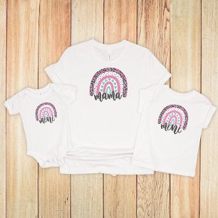 Boho Rainbow Mini, Mommy and Me Customizable Color Baby Bodysuit