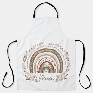 Boho Rainbow Mom – Earthy Tones Mother's Day Desig Apron