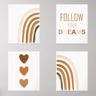 Boho Rainbow Motivational quotes Classroom Decor 