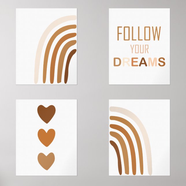 Boho Rainbow Motivational quotes Classroom Decor  (Front)