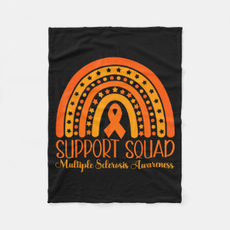 Boho Rainbow Multiple Sclerosis Support Squad  Fleece Blanket