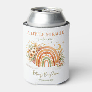 Boho Rainbow Neutral Baby Shower Can Cooler