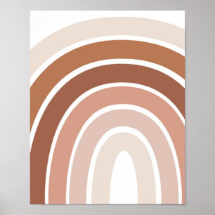 Boho Rainbow Neutral Nursery Poster