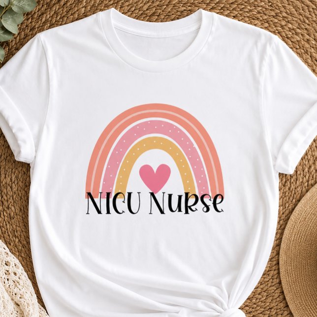 Boho Rainbow NICU Nurse T-Shirt (NICU nurse shirt)
