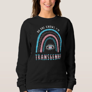Boho Rainbow No One Knows Im Transgender   Sweatshirt