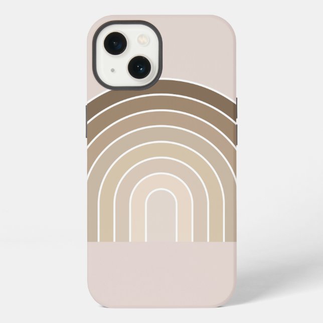 Boho Rainbow Olive Earth Tones iPhone Case (Back)