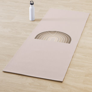 Boho Rainbow Olive Earth Tones Yoga Mat