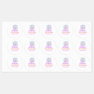 Boho Rainbow one birthday kids bright retro bold